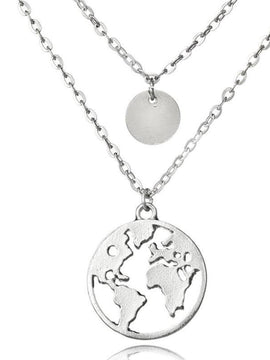 World Map Necklace